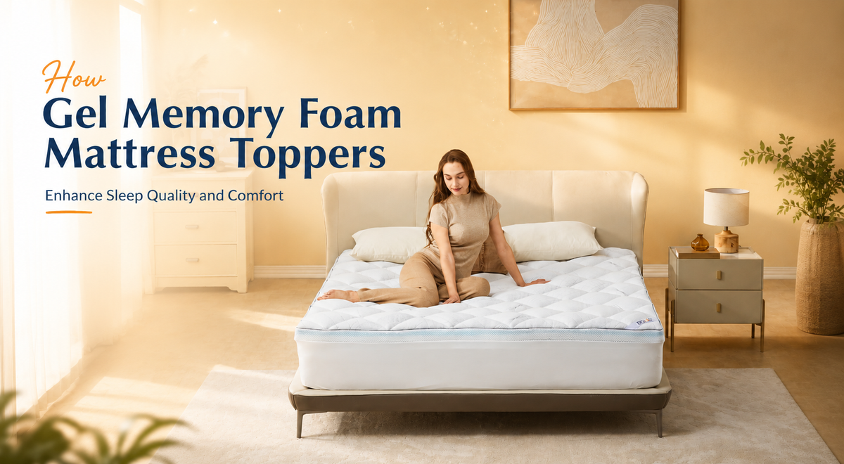 Gel memory foam mattress topper