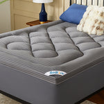 Bedlore® luxe extra thick pillow top mattress topper, gray