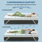 comprehensive support, contours to your body, relieving pressure points
