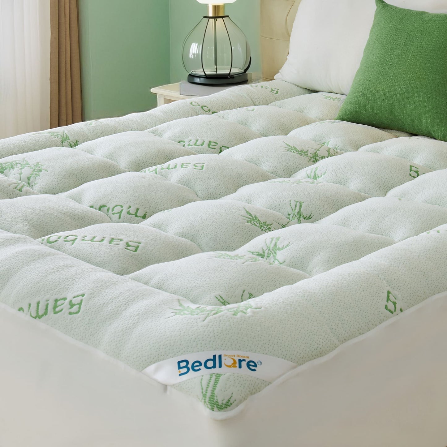 Bedlore® Matratzenauflage mit 3D-Füllung aus Bambusgewebe