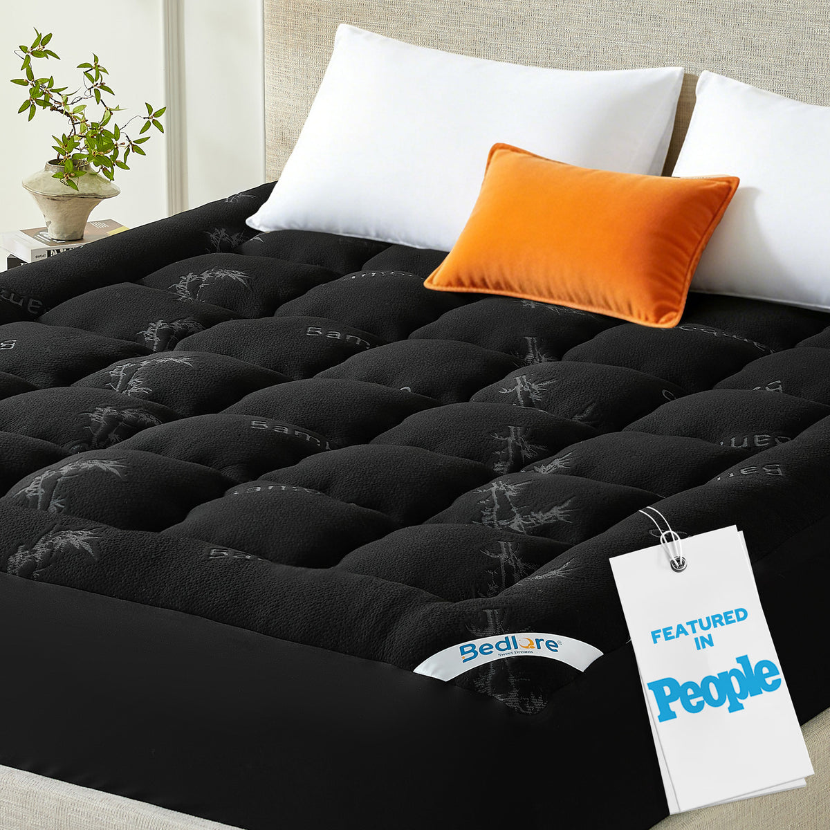 Bedlore® Matratzenauflage mit 3D-Füllung aus Bambusgewebe