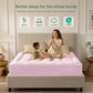 BEDLORE Mattress Topper Viscose Derived from Bamboo, Thick Pillow Top Mattress Pad with Stretchable Pockets for 6"-18" Mattress, Soft Breathable Mattress Topper for Back Pain Relief(Pink)