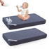 waterproof crib mattress protector, 2 pack, navy blue