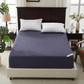 Bedlore waterproof skin-friendly noiseless solid color good luck charm print mattress protector, navy blue