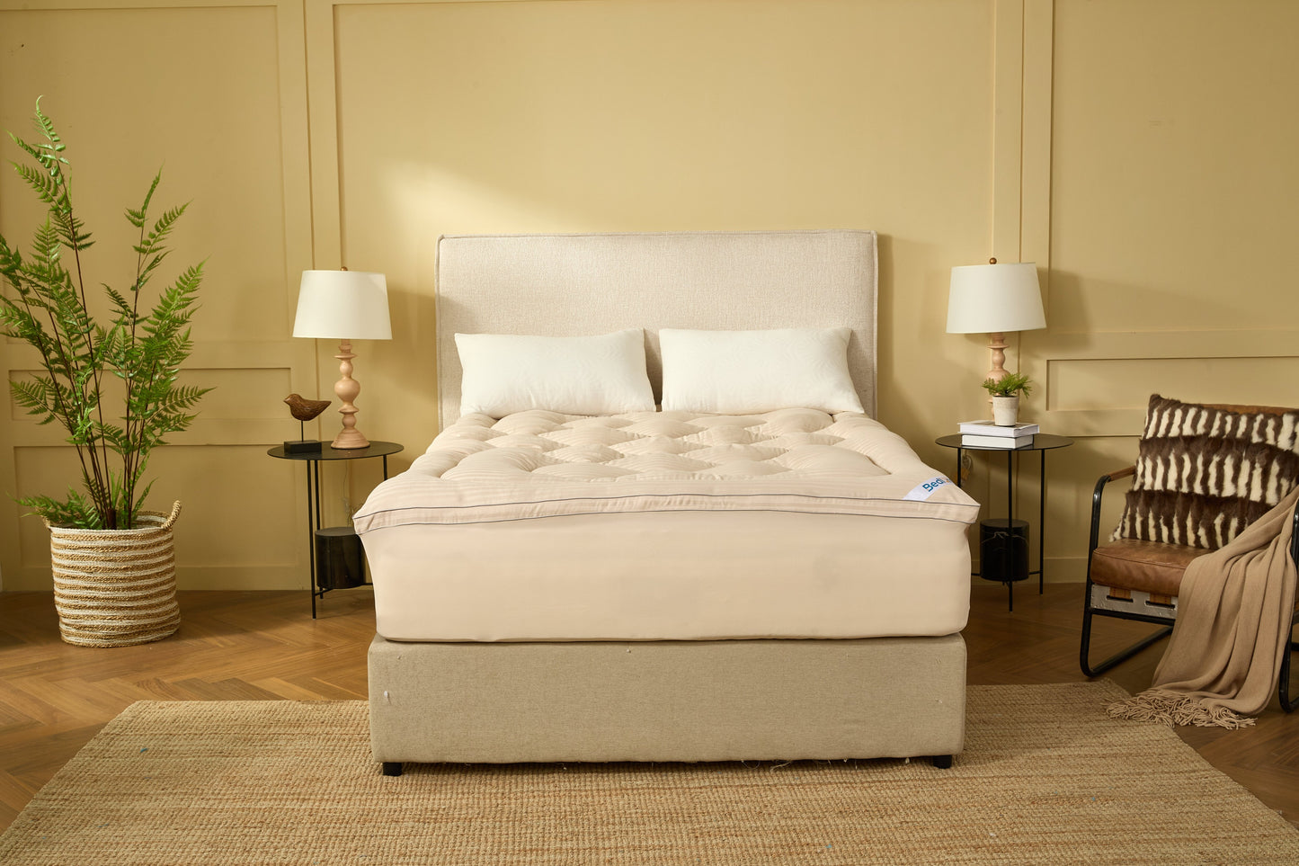 Bedlore® Thick Pillow Top Mattress Topper for Back Pain Relief
