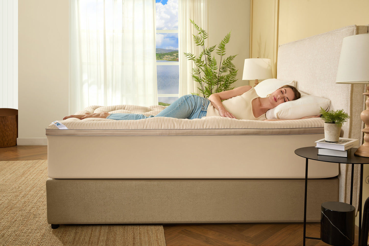 Bedlore® Thick Pillow Top Mattress Topper for Back Pain Relief