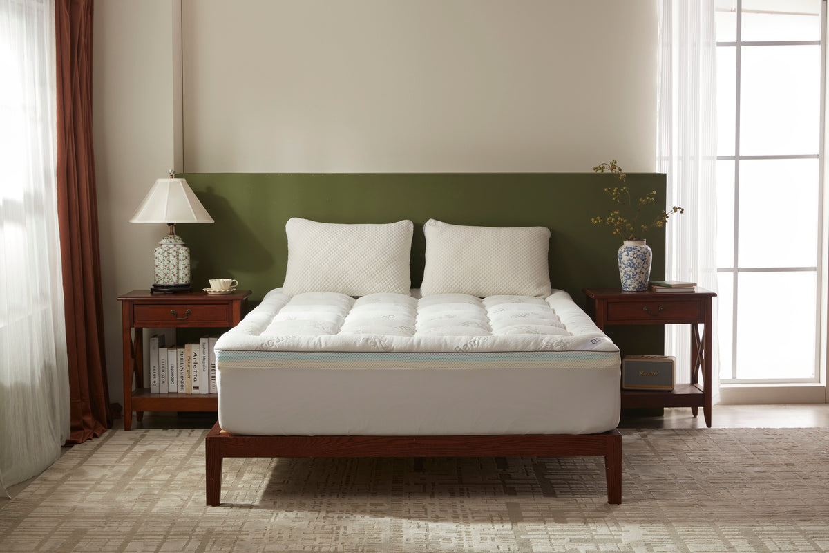 Bedlore®  4''  Bamboo Cooling Mattress Topper | Memory Foam Topper