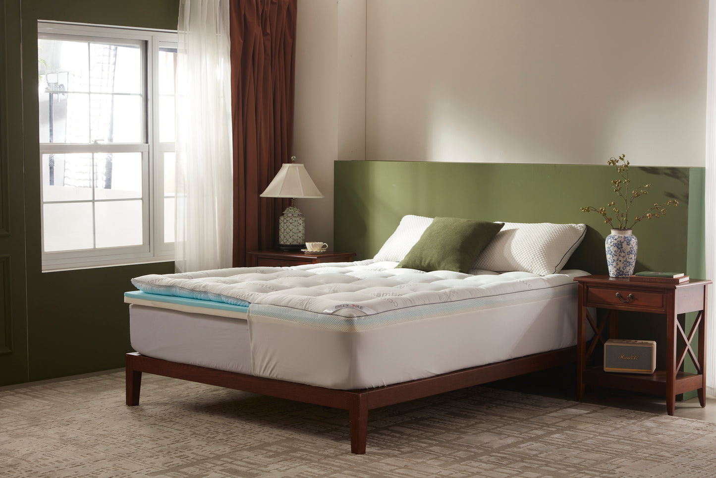 Bedlore®  4''  Bamboo Cooling Mattress Topper | Memory Foam Topper