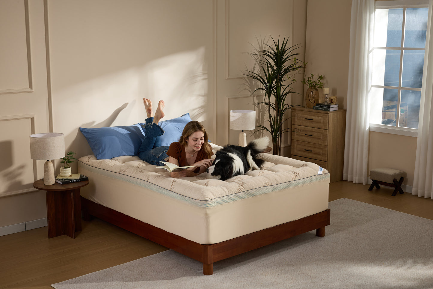 Bedlore®  4''  Bamboo Cooling Mattress Topper | Memory Foam Topper