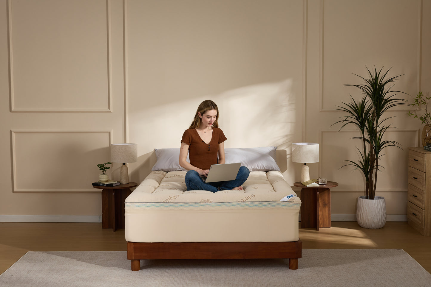 Bedlore®  4''  Bamboo Cooling Mattress Topper | Memory Foam Topper