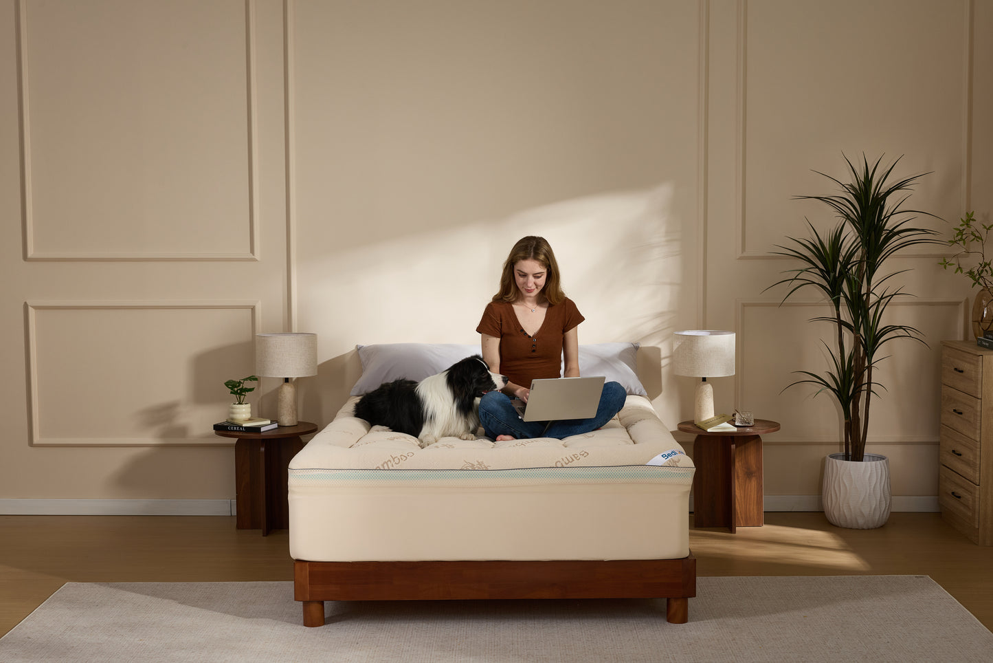 Bedlore®  4''  Bamboo Cooling Mattress Topper | Memory Foam Topper