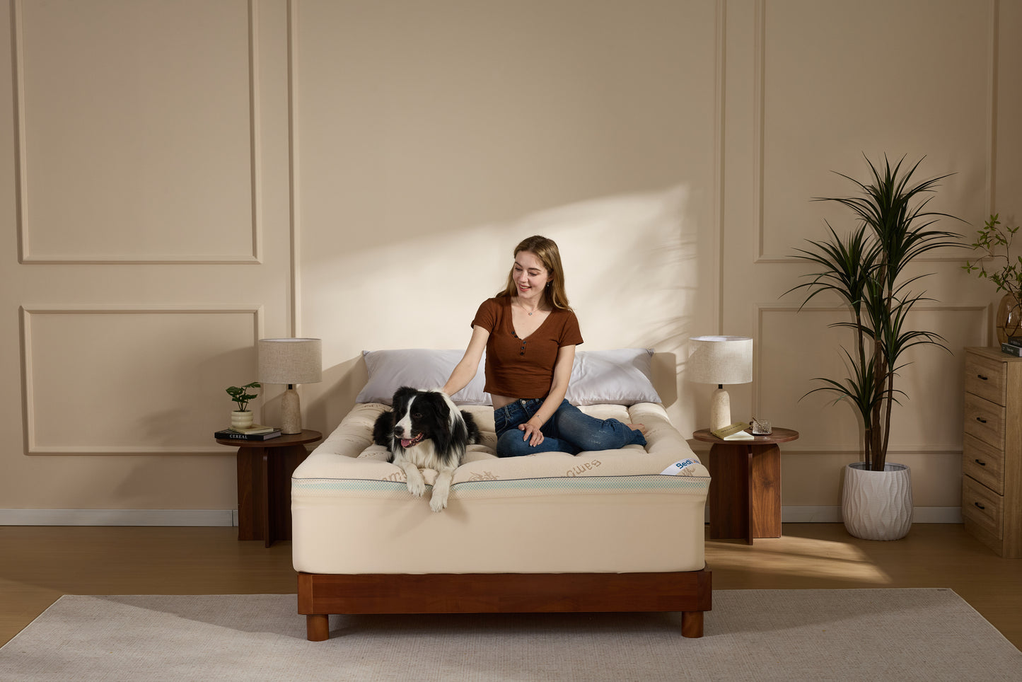 Bedlore®  4''  Bamboo Cooling Mattress Topper | Memory Foam Topper