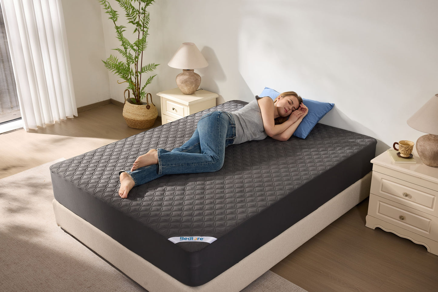 Bedlore® Breathable Mattress Cover with Waterproof and Noiseless Fabric