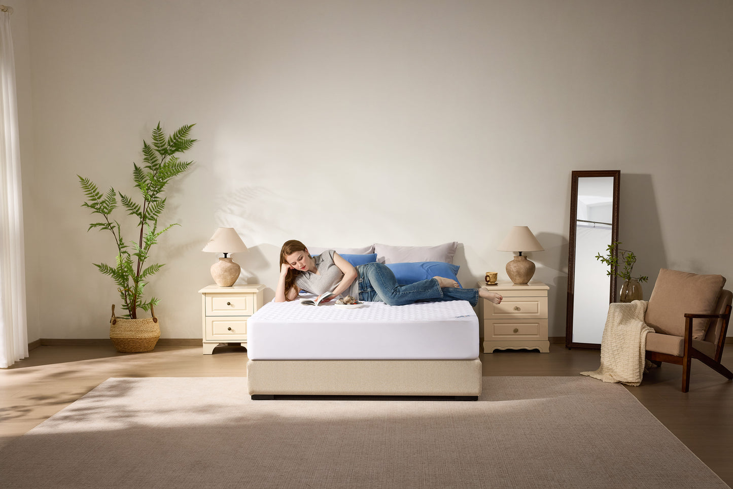 Bedlore® Breathable Mattress Cover with Waterproof and Noiseless Fabric