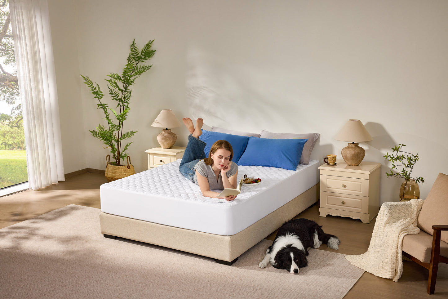 Bedlore® Breathable Mattress Cover with Waterproof and Noiseless Fabric