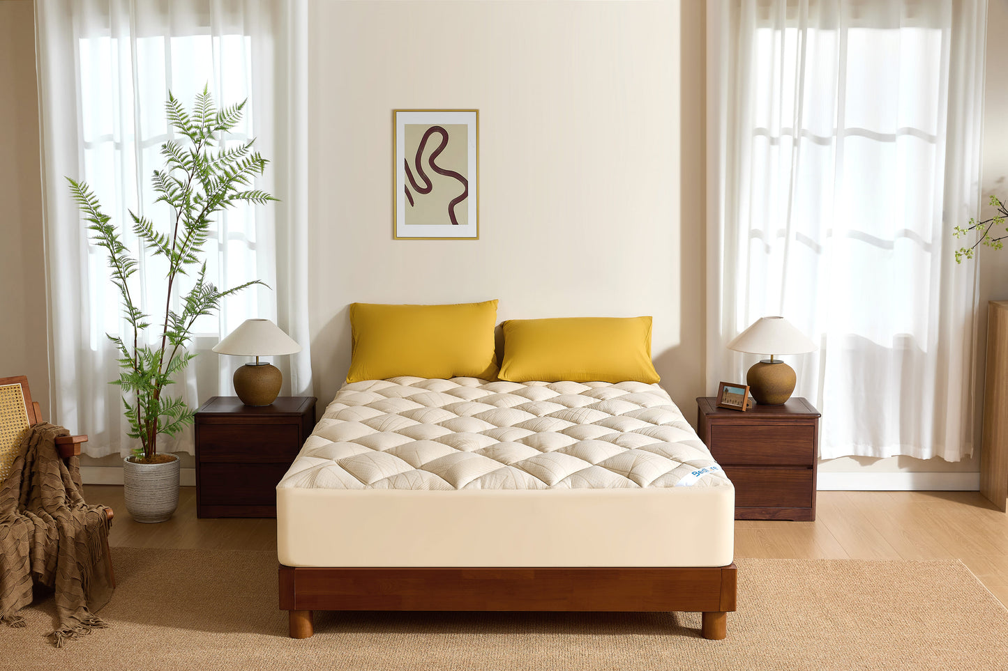BEDLORE® Soft Mattress Topper, Rayon From Bamboo, Plush Pillow Top