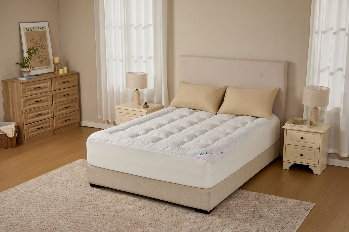 Bedlore® Grid Quilted Mattress Pad