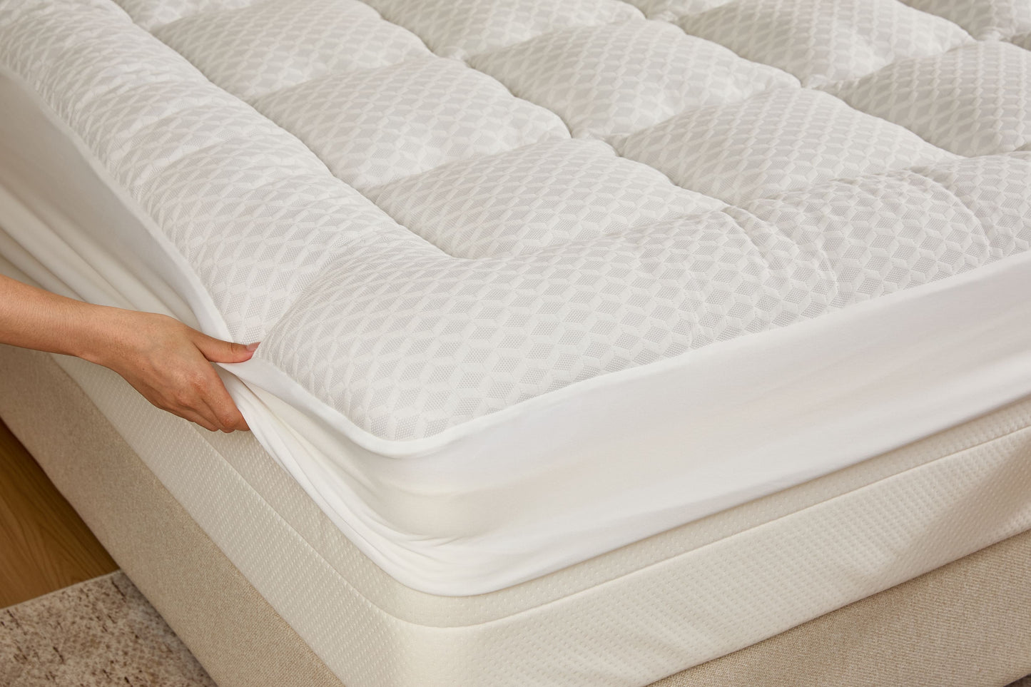 Bedlore® Grid Quilted Mattress Pad
