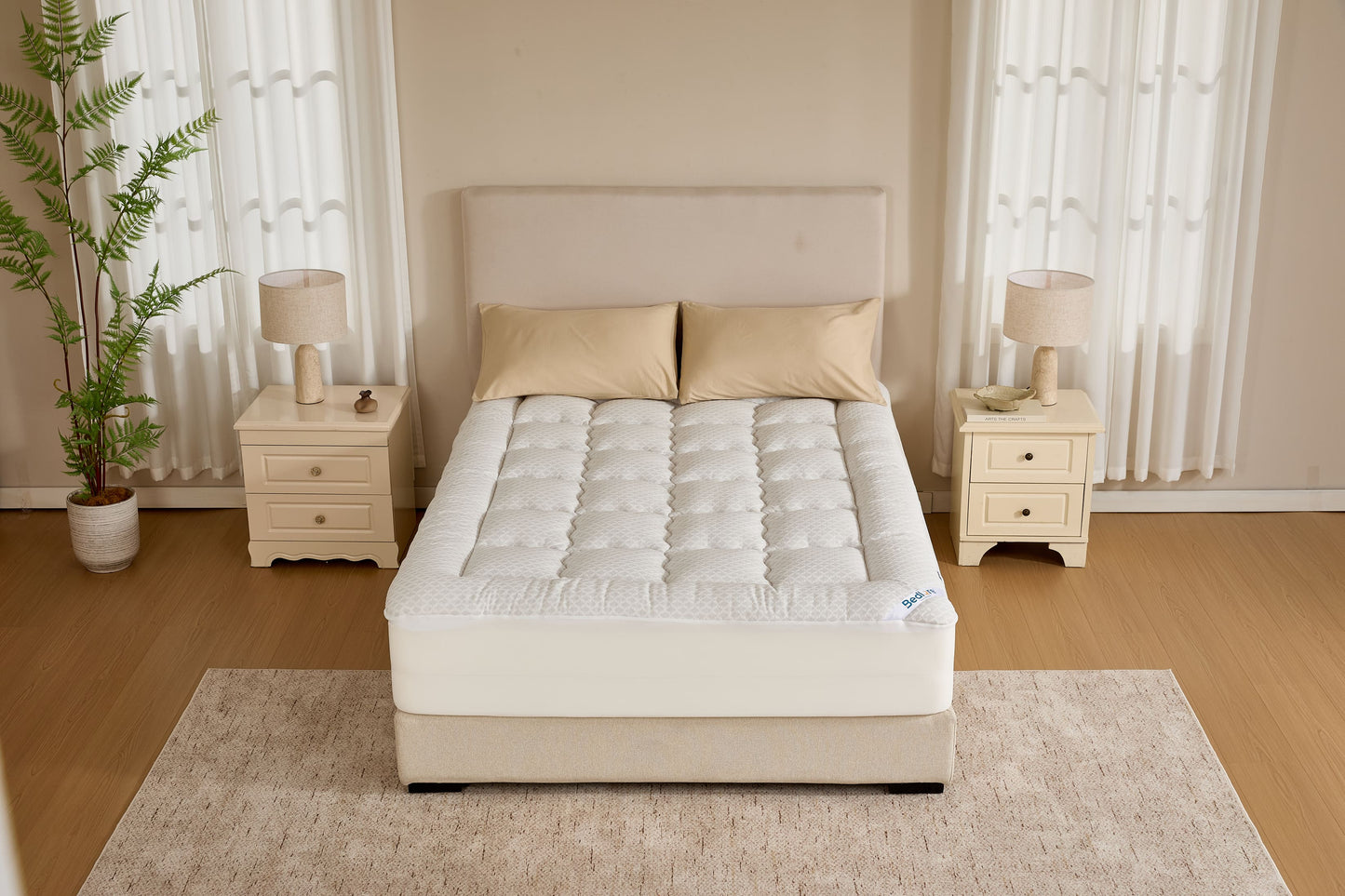 Bedlore® Grid Quilted Mattress Pad