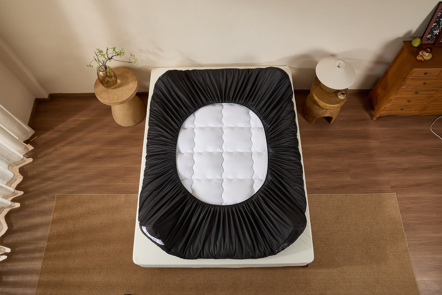Bedlore® Plush Bamboo Mattress Topper, 800 GSM & Extra Fluffy