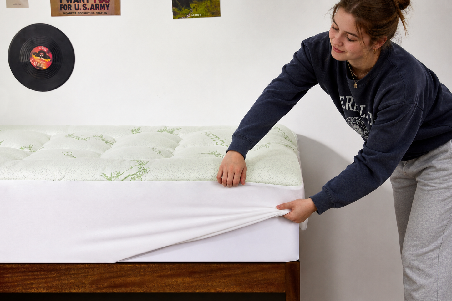 Bedlore® Single Bed 3D Fill Luxurious Bamboo Fabric Mattress Topper