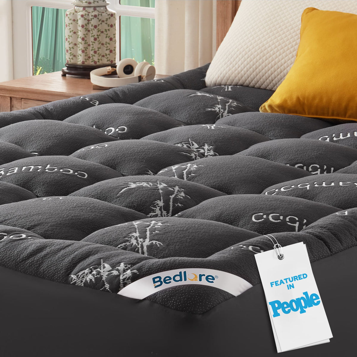 Bedlore® Matratzenauflage mit 3D-Füllung aus Bambusgewebe