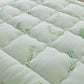 soft breathable bamboo fabric mattress topper, green