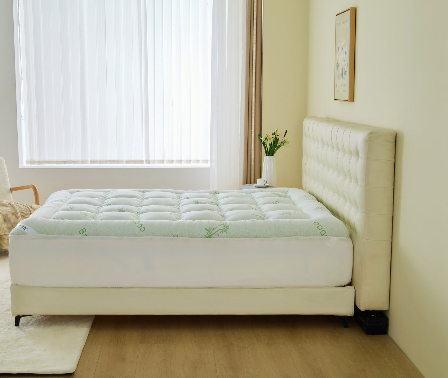 Bedlore® 3D Fill Bamboo Mattress Topper, Cooling & Deep Sleep