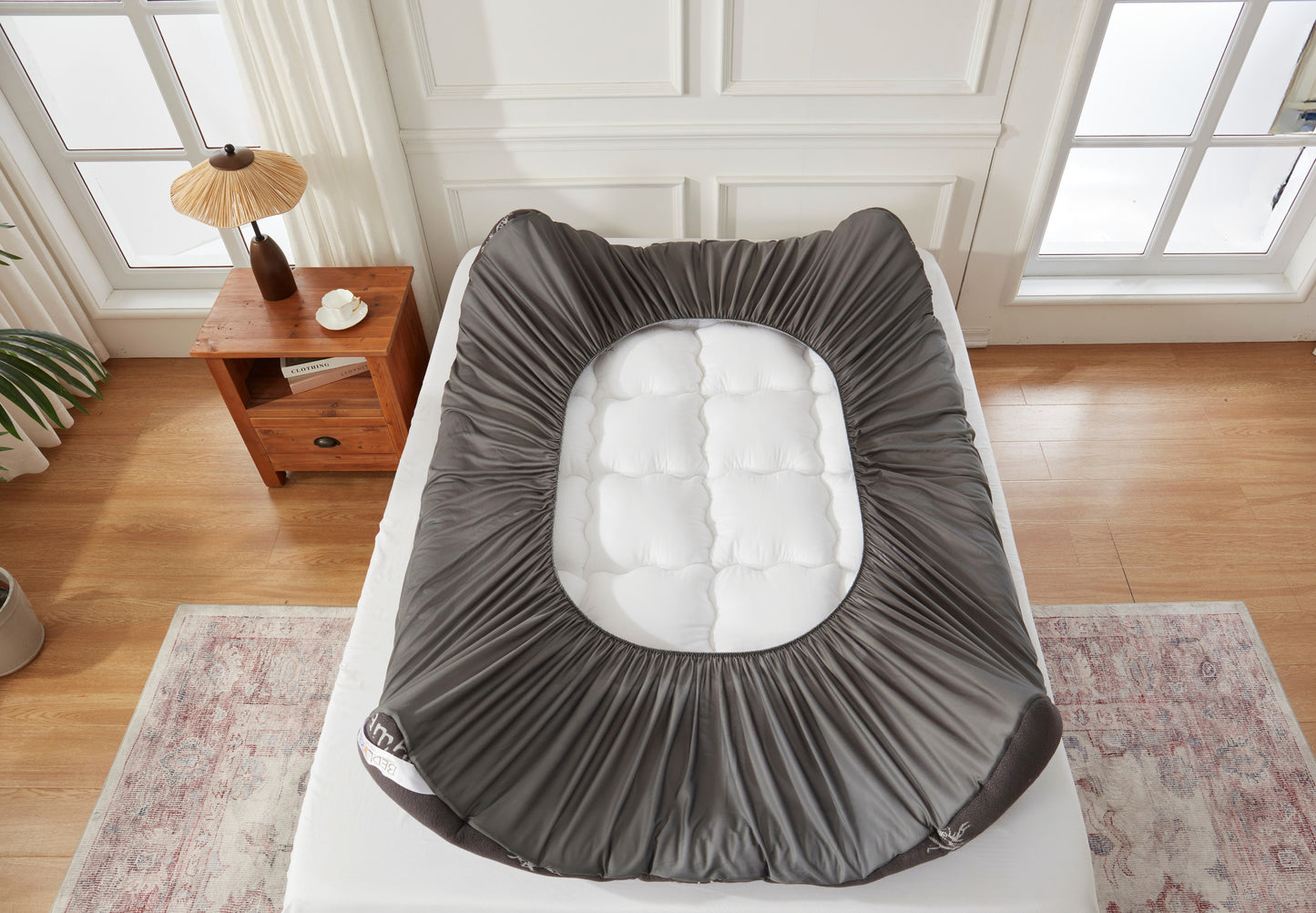 Bedlore® 3D Fill Bamboo Mattress Topper, Cooling & Deep Sleep
