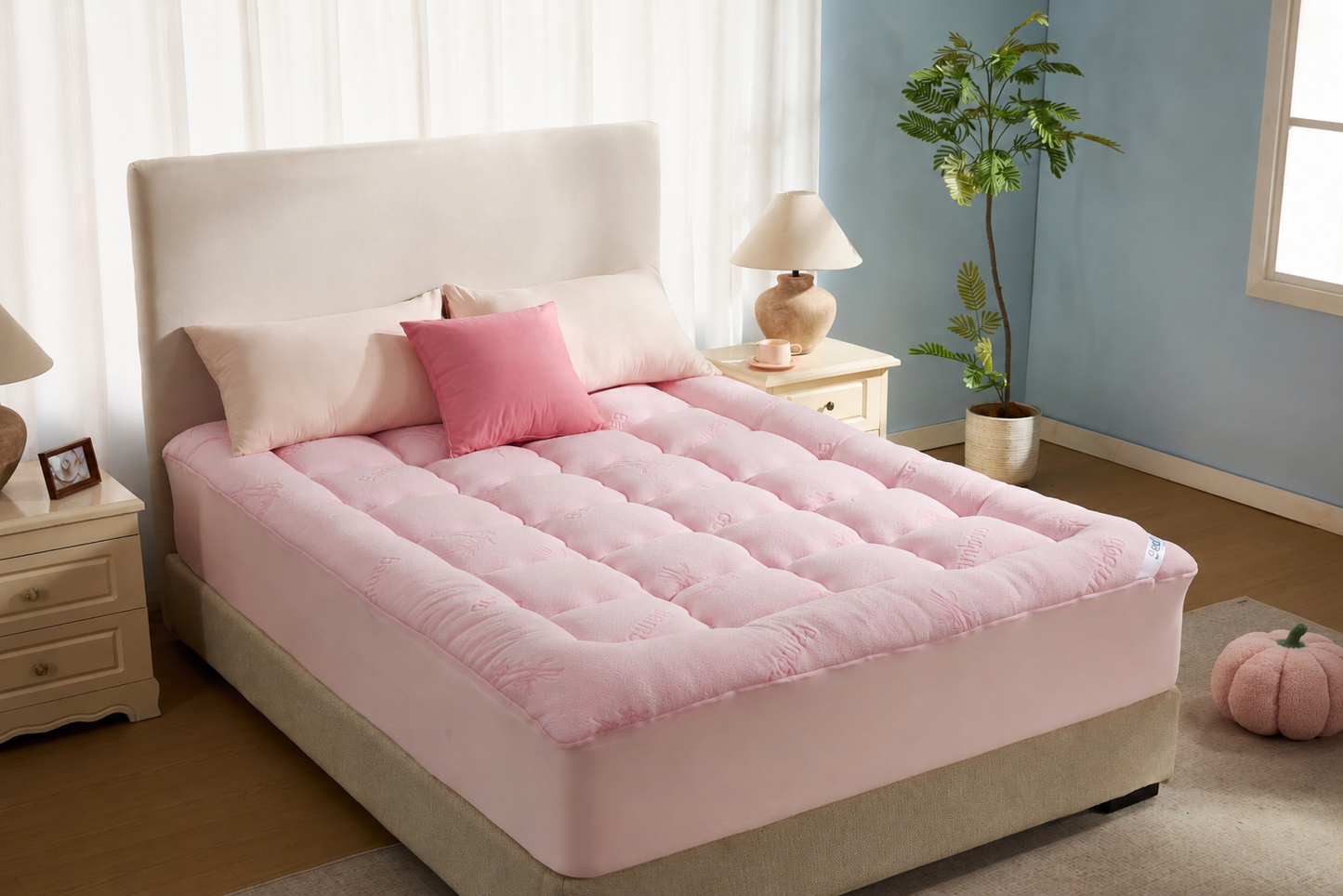 Bedlore® 3D Fill Bamboo Mattress Topper, Cooling & Deep Sleep