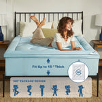 360°package design, fit up to 15" thick, blue