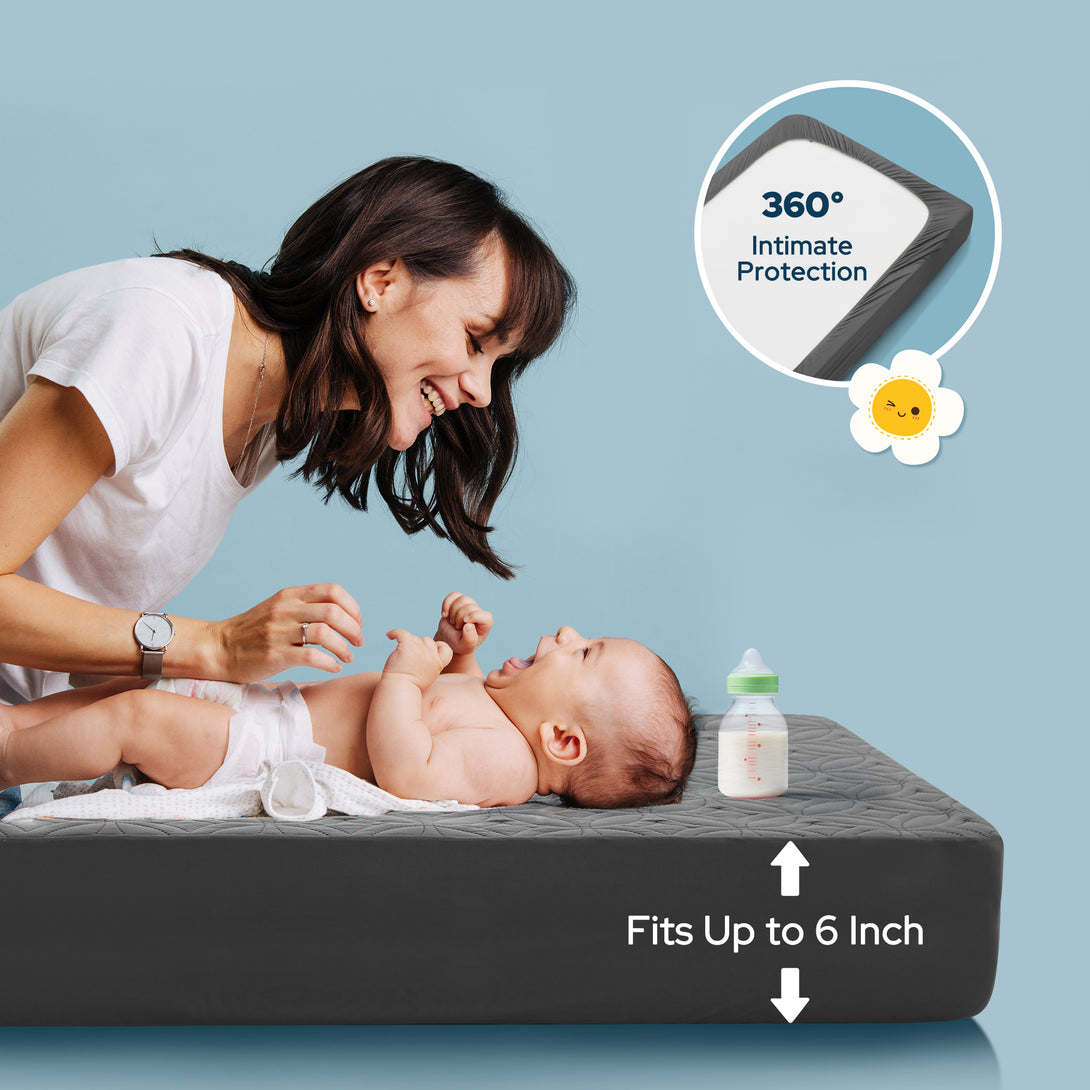 provide a 360° intimate protection of your mattress, dark gray