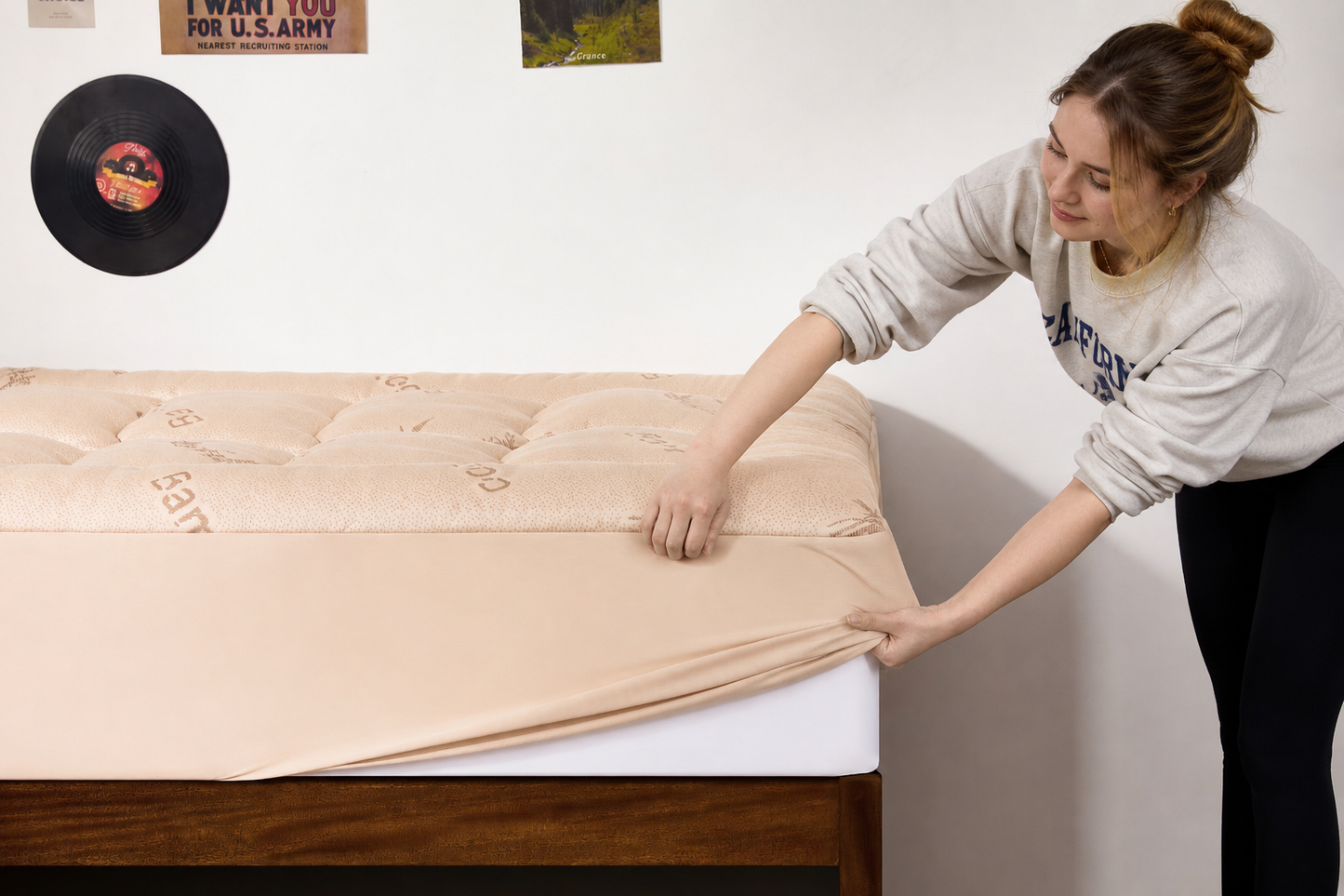 Bedlore® Single Bed 3D Fill Luxurious Bamboo Fabric Mattress Topper