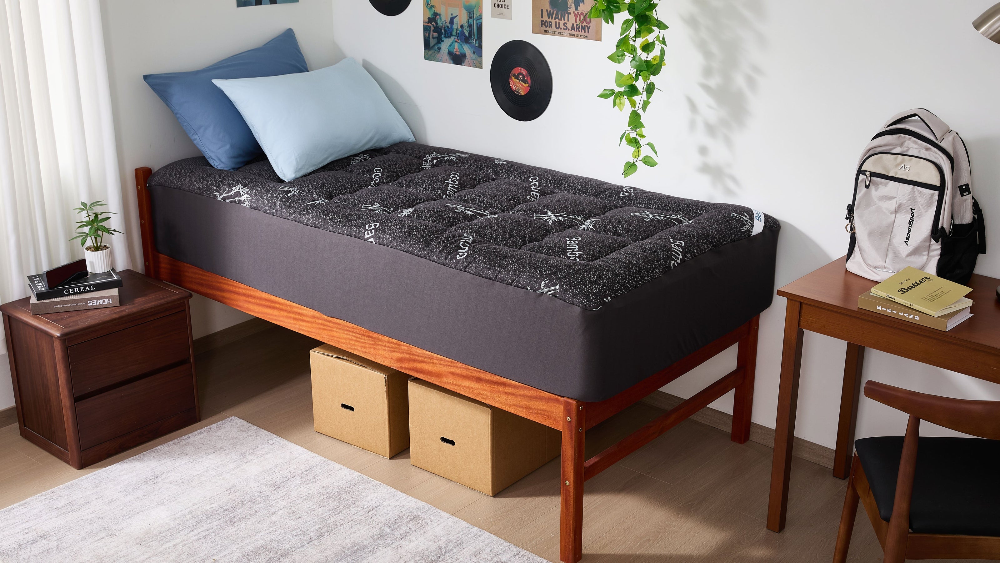 Bedlore® Single Bed 3D Fill Luxurious Bamboo Fabric Mattress Topper