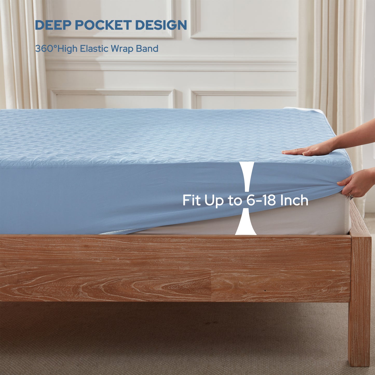 Bedlore® Skin-Friendly Waterproof Mattress Protector with Deep Pocket