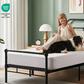 the waterproof noiseless mattress protector is pet-friendly, white