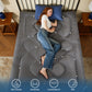 the luxe extra thick pillow top mattress topper is skin-friendly, Breathable, Comfortable, and Soft, gray