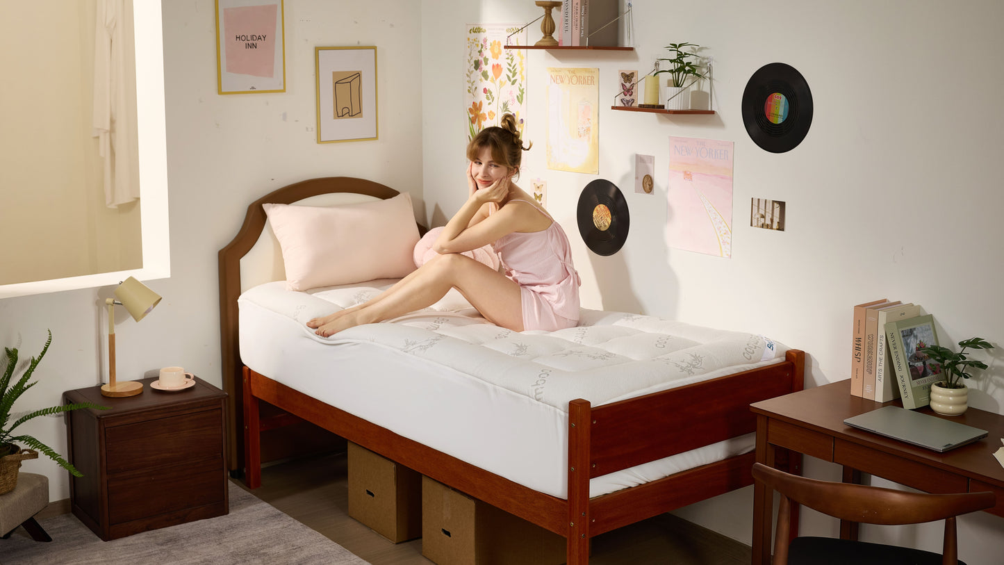 Bedlore® Single Bed 3D Fill Luxurious Bamboo Fabric Mattress Topper