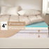 2 fluffy pillow top plus 2" gel memory foam, beige