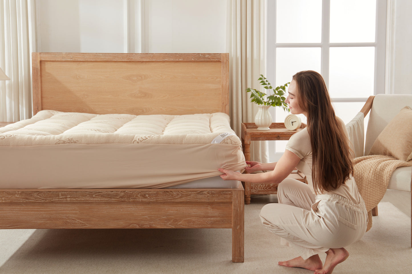 Bedlore® 3D Fill Bamboo Mattress Topper, Cooling & Deep Sleep