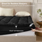 BEDLORE Mattress Topper Viscose Derived from Bamboo, Thick Pillow Top Mattress Pad with Stretchable Pockets for 6"-18" Mattress, Soft Breathable Mattress Topper for Back Pain Relief(Black)