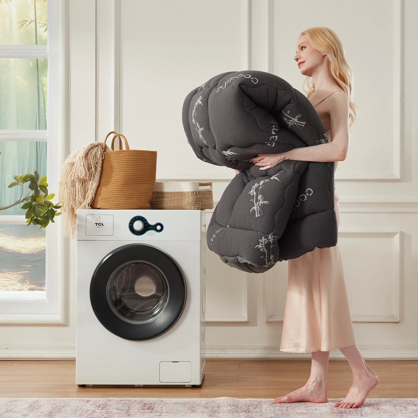 gentle machine wash available, gray