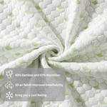 made from 40% bamboo and 60% microfiber, bringing you a breathable and cool feeling 