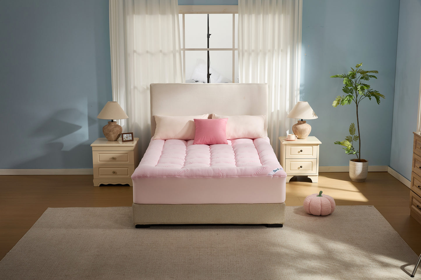 Bedlore® 3D Fill Bamboo Mattress Topper, Cooling & Deep Sleep