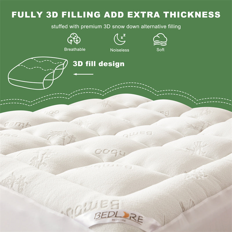 fully premium 3D snow down alternative filling, add extra thickness 