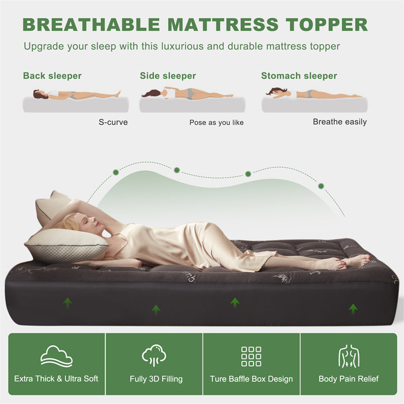 upgrade your sleep with this breathable mattress topper