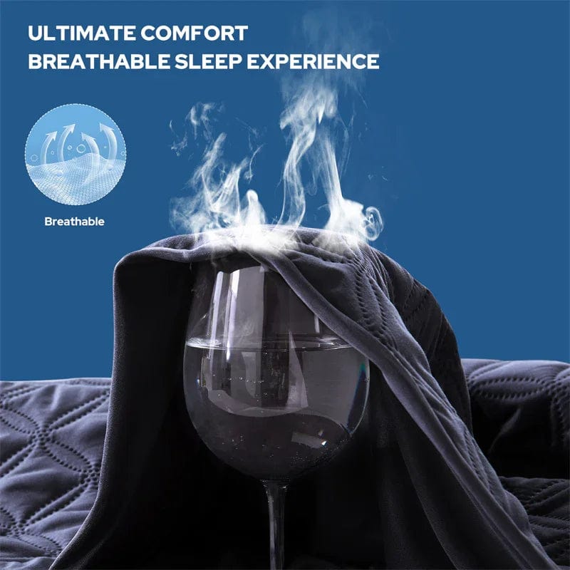 ultimate comfort breathable sleep experience, navy blue