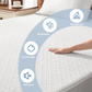 waterproof, breathable, comfotable and noiseless mattress protector, white