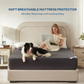 soft breathable mattress protector, gray
