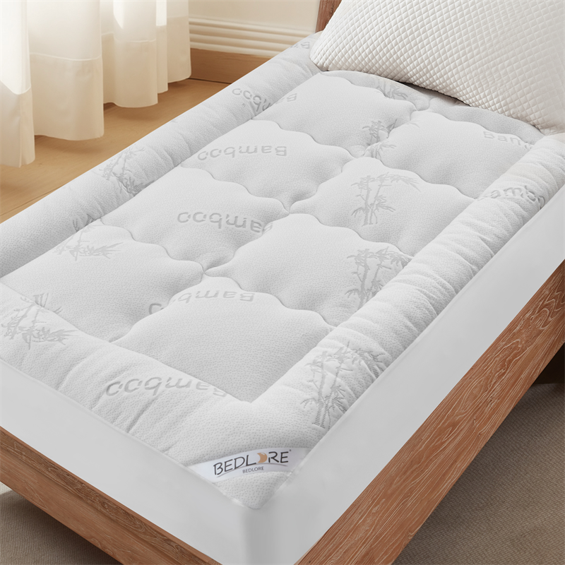 Bedlore® Single Bed 3D Fill Luxurious Bamboo Fabric Mattress Topper